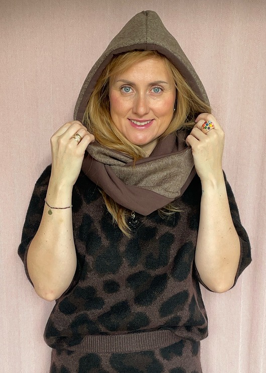 czapki damskie Tulik czekolada wełna