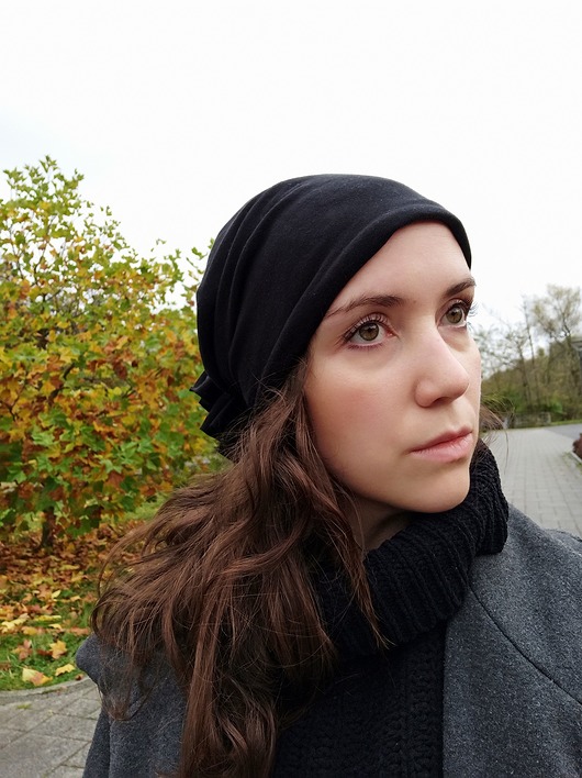 Turban/czapka czarna damska Projekt ASz