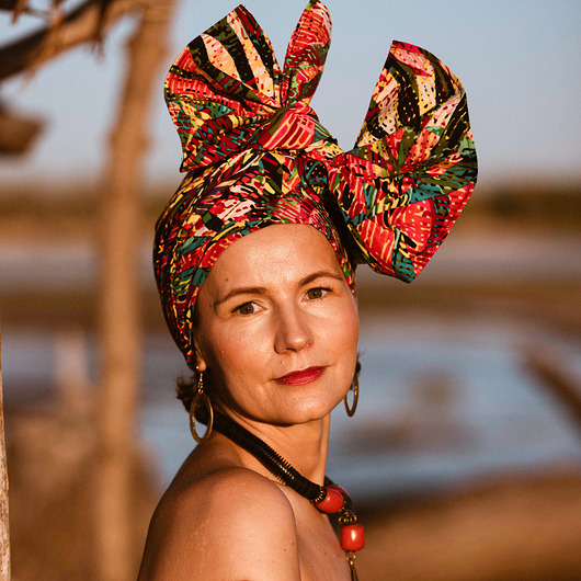 czapki damskie Chusta na turban KUKU
