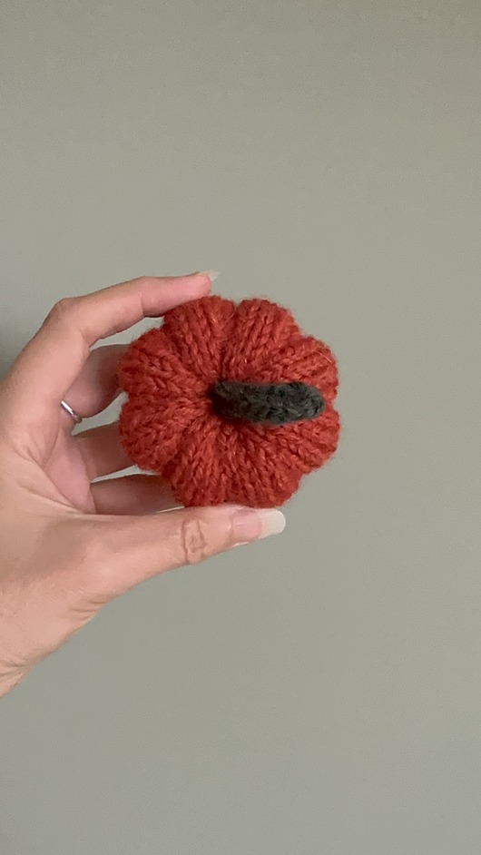 dodatki - różne Dynia ozdobna handmade, rozmiar S, kolor ciemnopomarańczowy - 1 szt.