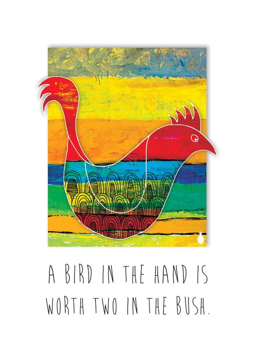 BIRD IN THE HAND -plakat ilustrowany(basic size) Ananas Project