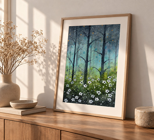 grafiki i ilustracje Las. Plakat