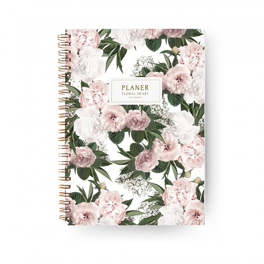 kalendarze i plannery Planer Dzienny Niedatowany A5 Floral Heart