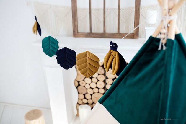 karuzele i girlandy do łóżeczka Kolorowa girlanda w leśnym stylu Forest - 200 cm