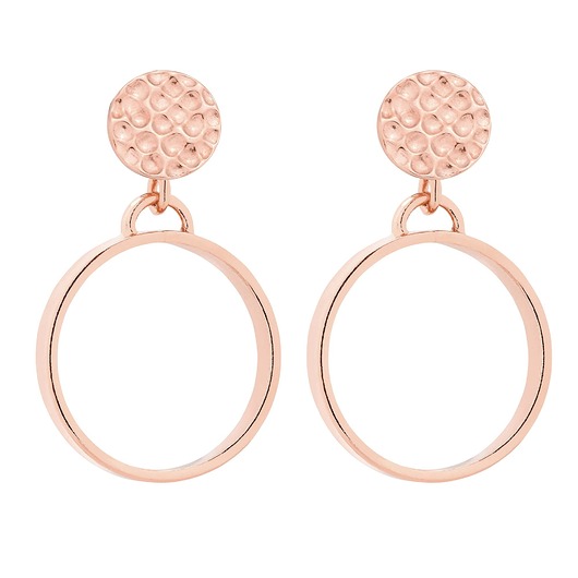 kolczyki srebrne Kolczyki koła z różowego złota