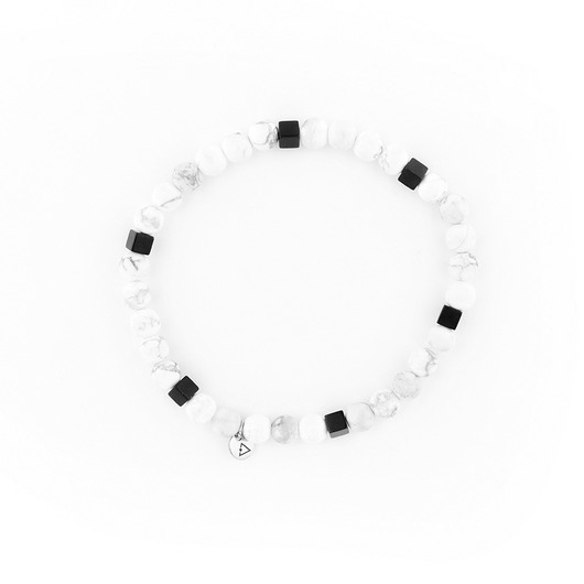 biżuteria męska Męska bransoletka Howlit z Hematytem