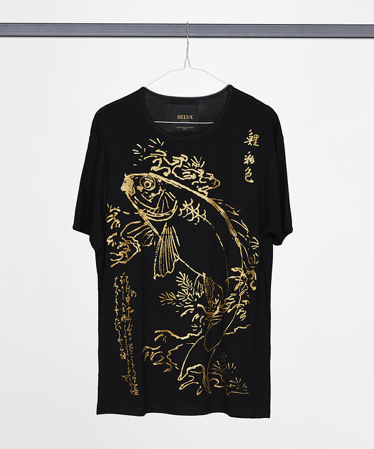 t-shirty męskie Gold Hiroshige Koi T-shirt MAN