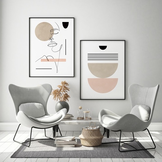Plakat Zestaw geometryczny - wersja różowa HOG STUDIO