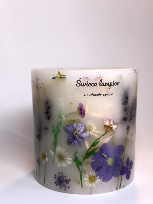 świeczniki i świece Lampion Botaniczny -Bratkowe Love