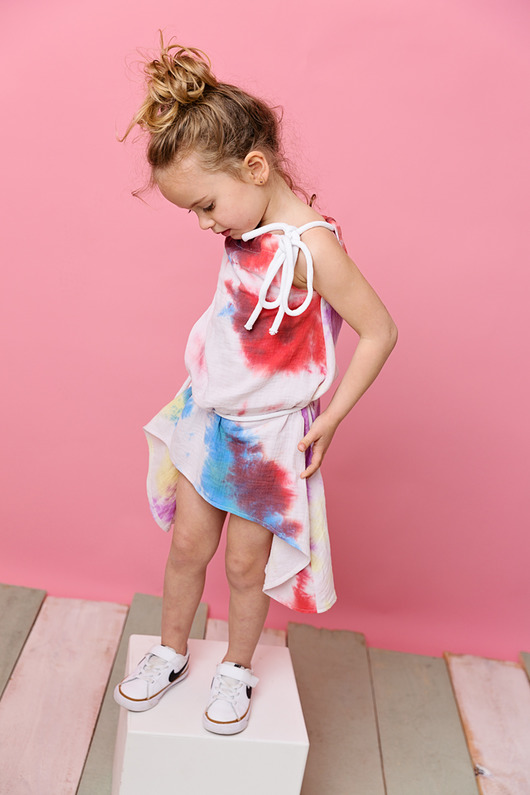 sukienki dla dziewczynki Sukienka GREEK tie dye