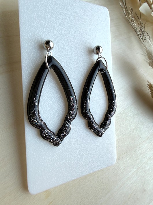 kolczyki z masy plastycznej Kolczyki Ornament ramka - różne opcje