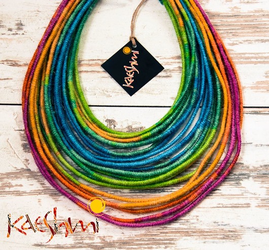 OVER the RAINBOW - naszyjnik w stylu boho, folk Kaeshmi