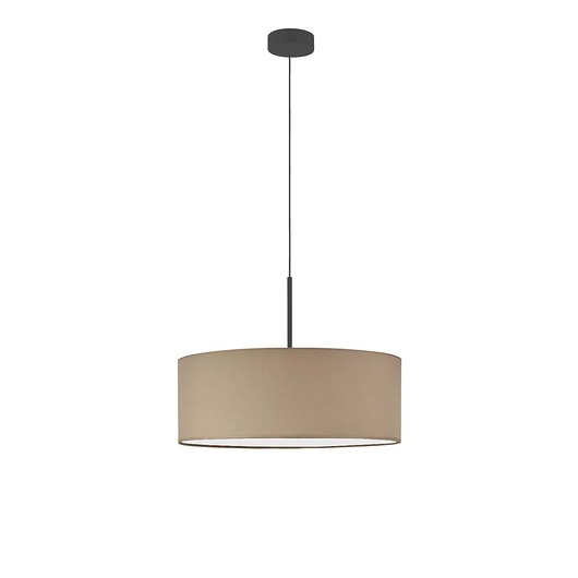 lampy wiszące Beżowa lampa wisząca do salonu z abażurem 50 cm SINTRA