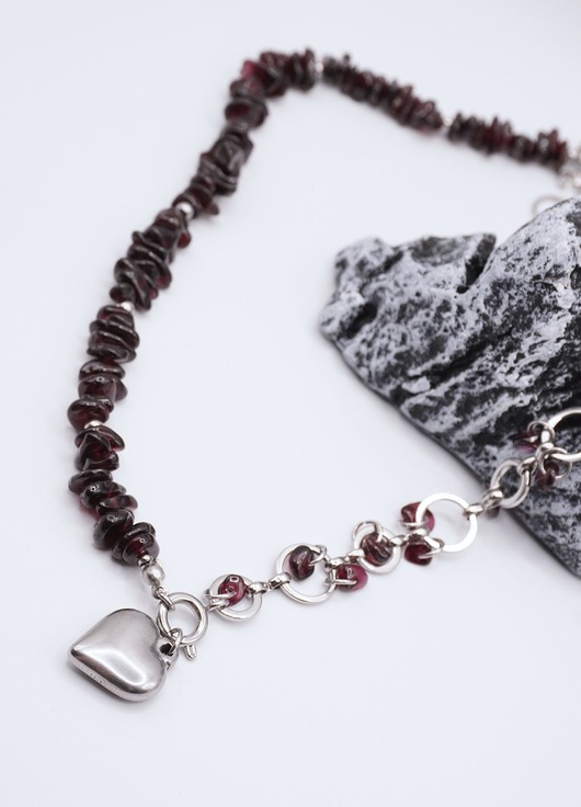 kolie Naszyjnik Granat