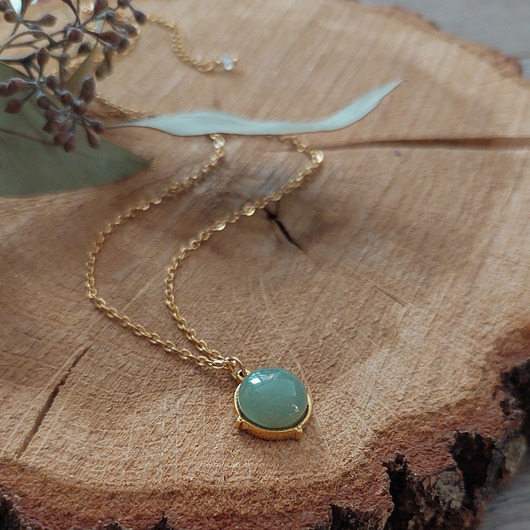 wisiory Naszyjnik z fluorytem w stylu vintage