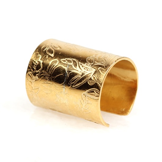 nausznice Złota, szeroka nausznica gładka