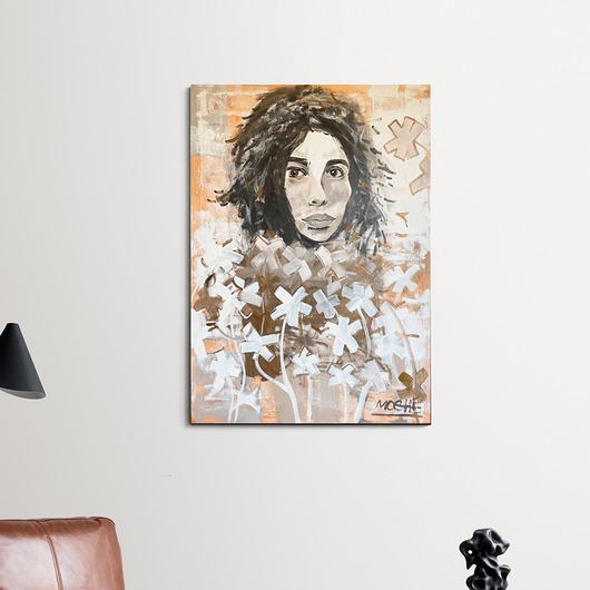 obrazy "The Quiet One", portret, akryl na płótnie, 130x90 cm, aut. MOGH