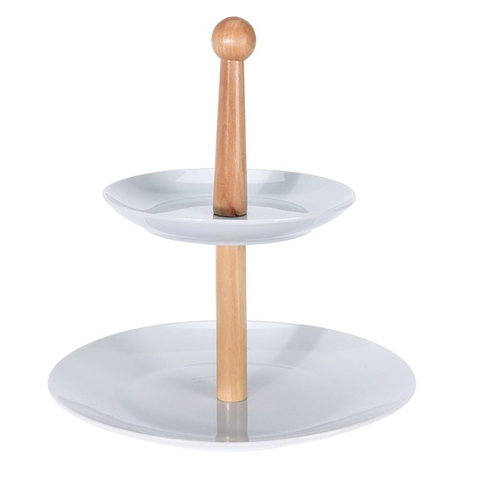 Patera Porcelanowa na Dwa Poziomy 27 cm MIA home