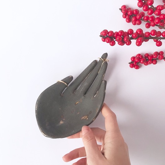 Ceramiczna Dłoń Kamienno Złota Maison Fragile