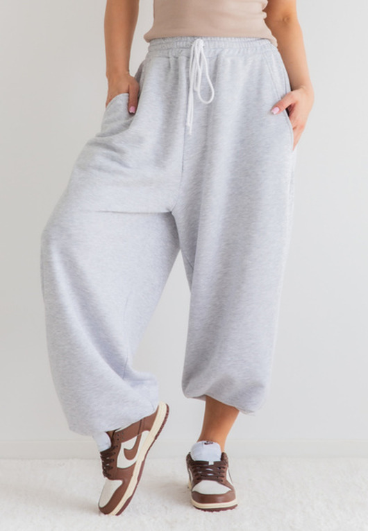 spodnie dresowe damskie Baggy pants grey woman