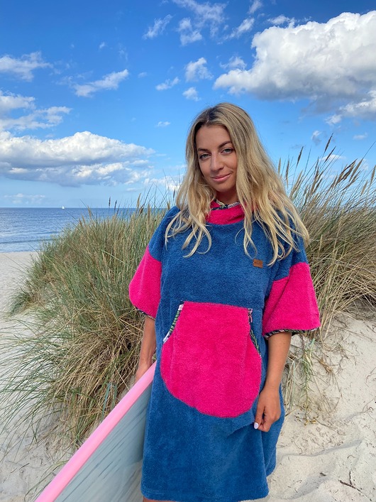 ubrania różne Ponczo kąpielowe z bawełnianej frotte  BELLA FUCHSIA