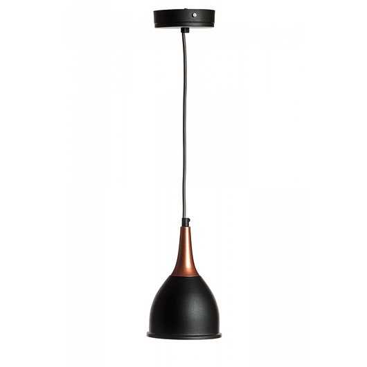 Lampa wisząca, loftowa MONIC 1 czarno-miedziana Home Design