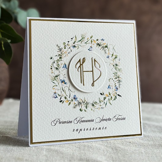 zaproszenia na komunię Zaproszenia na komunię, wzór 55E