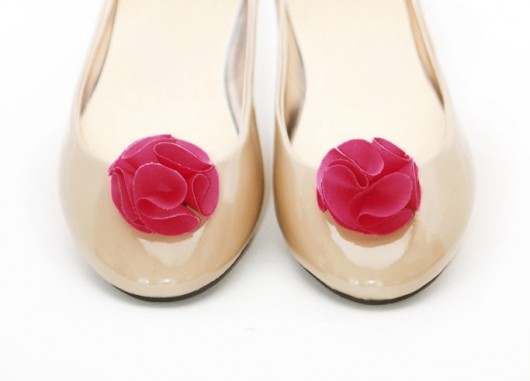 Cotton Flower - Fuchia - klipsy do butów HowDoILook