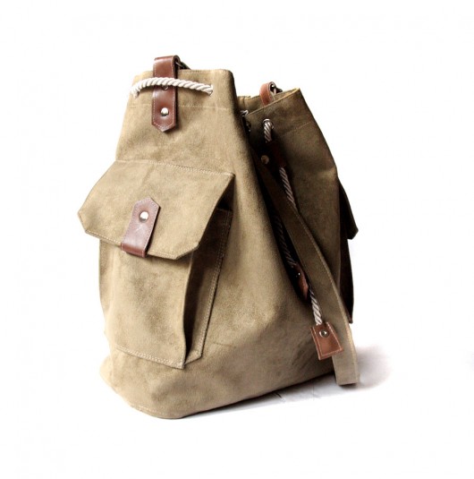 torba - khaki&brown&flowers - zamówienie elfagado
