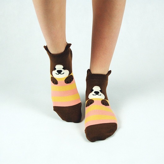 Skarpetki z z misiem w paski CandySox