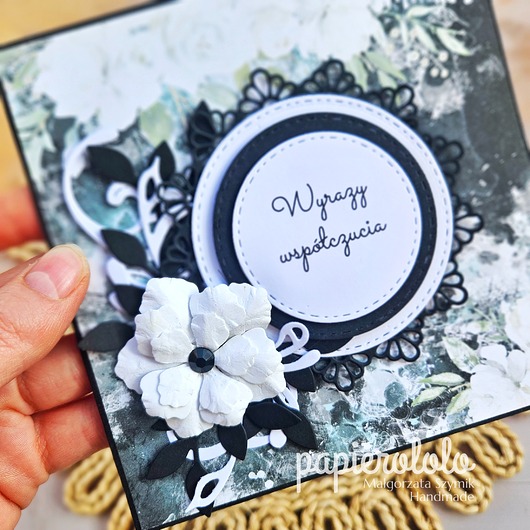 kartki scrapbooking Kartka kondolencyjna