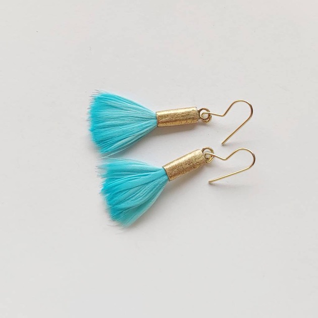 kolczyki z piórami PIÓRKO kolczyki