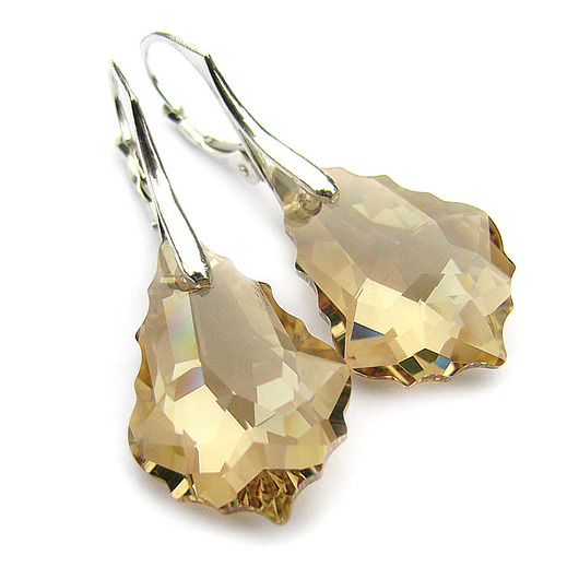 kolczyki swarovski Kolczyki Golden Shadow Baroque - Kryształ Swarovski