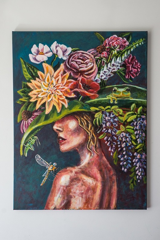 obrazy Kobieta z ważką 60x80cm zamówienie
