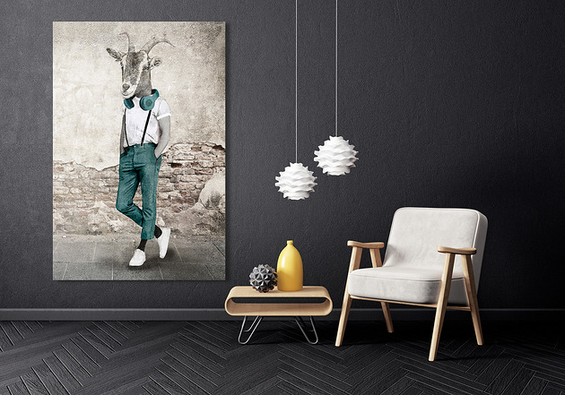 obrazy OBRAZ NA PŁÓTNIE -Kawaler Kozioł- 80x120cm