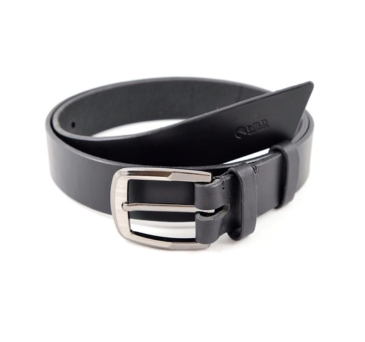Męski pasek skórzany czarny szerokość 3,5 cm Wildleather