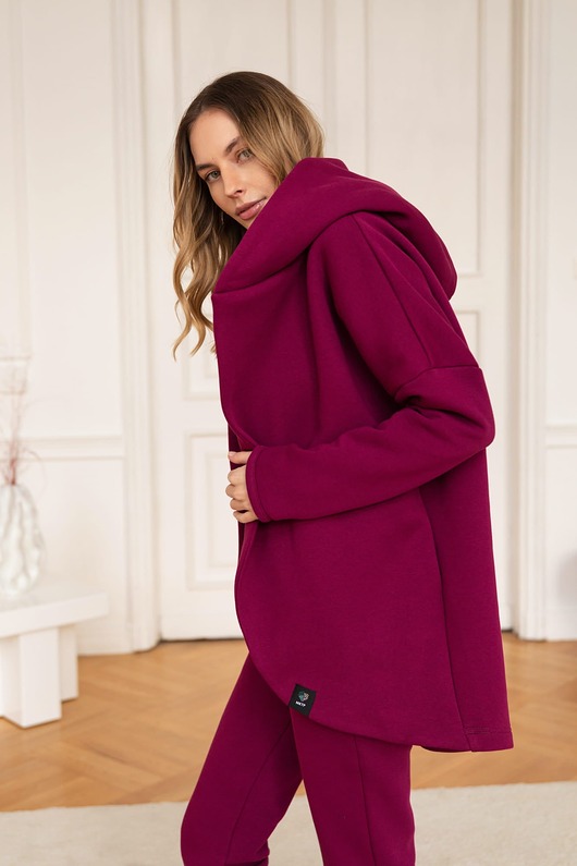 bluza z kapturem damska Peleryna do zadań specjalnych Jagoda