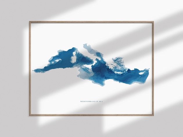 plakaty Morze ŚRÓDZIEMNE plakat mapa grafika