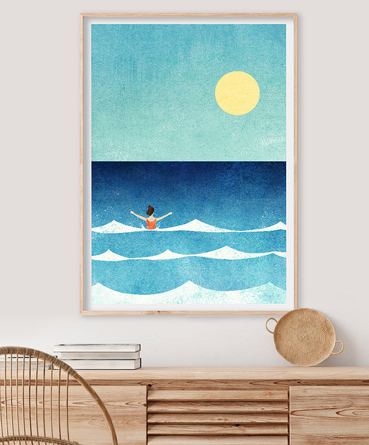 plakaty Wakacje nad morzem - plakat fine art