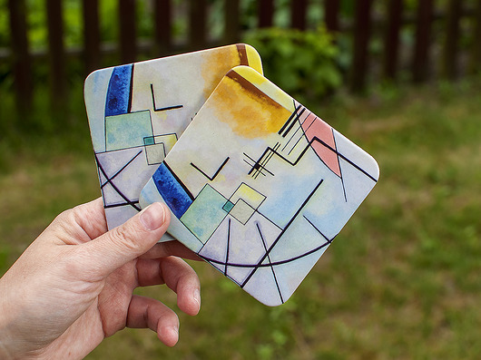 Zestaw 4 małych podkładek pod kubki - Kandinsky Vivalarte