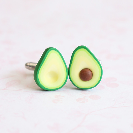 spinki do mankietów Spinki mankietowe awokado dla męża