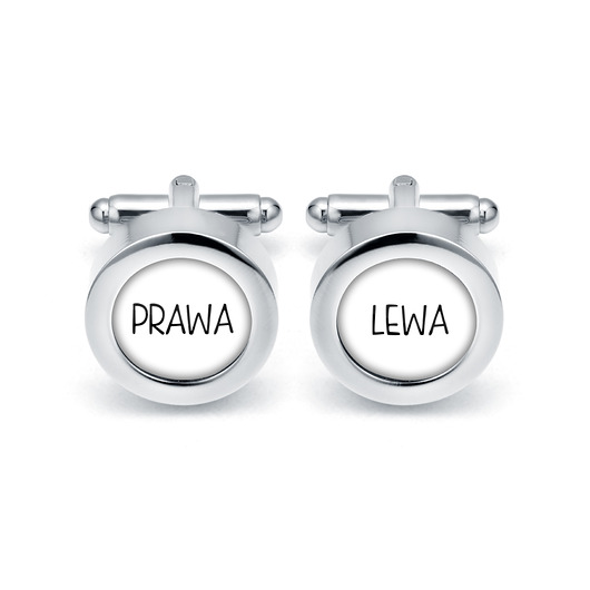 Eleganckie spinki do mankietów PRAWA LEWA laluv