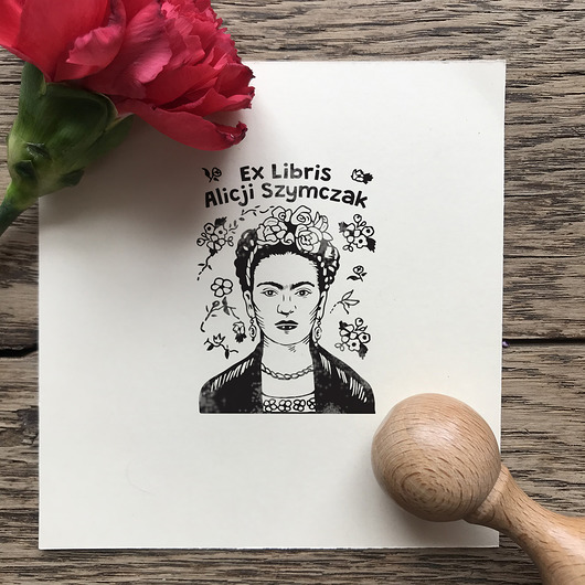 stemple FRIDA KAHLO Stempel Ex libris