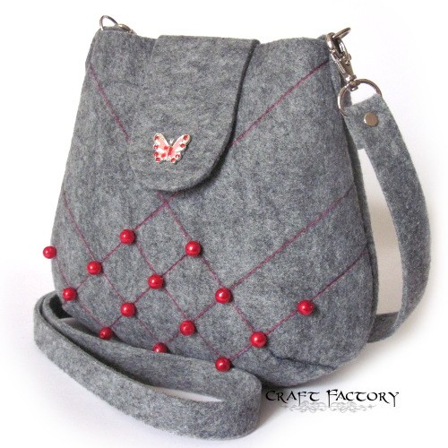 Red Drops Chequered - torebka na ramię Craft Factory