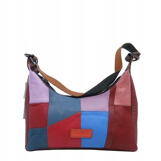 torby na ramię Torebka damska na ramię kolorowa skórzana wygodna zero waste OLIVKA