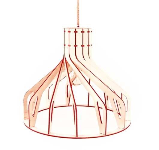 lampy wiszące Kolorowa lampa drewniana do pokoju
