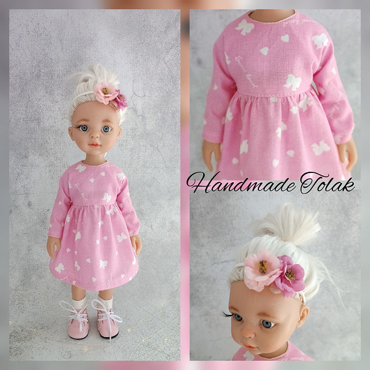 lalki Handmade ubranka dla lalek Paola Reina 32cm  sukienka i opaska nowy