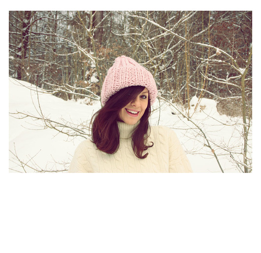 czapki damskie Czapka  beanie pudrowy róż  z wełną