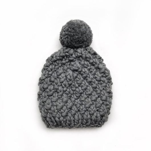 Ciemnoszara wełniana czapka zimowa Esmeralda Holy Alpaca Knit
