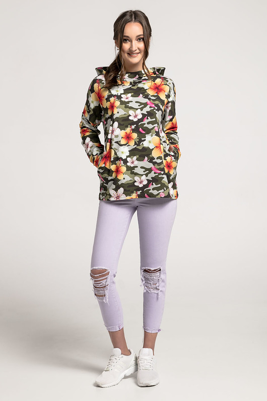 Bluza do karmienia z CAMO z suwakiem mamatu